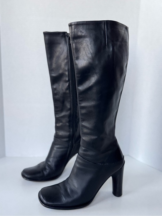Via Spiga Shoes - Via Spiga Black Leather Knee-High Heeled Boots